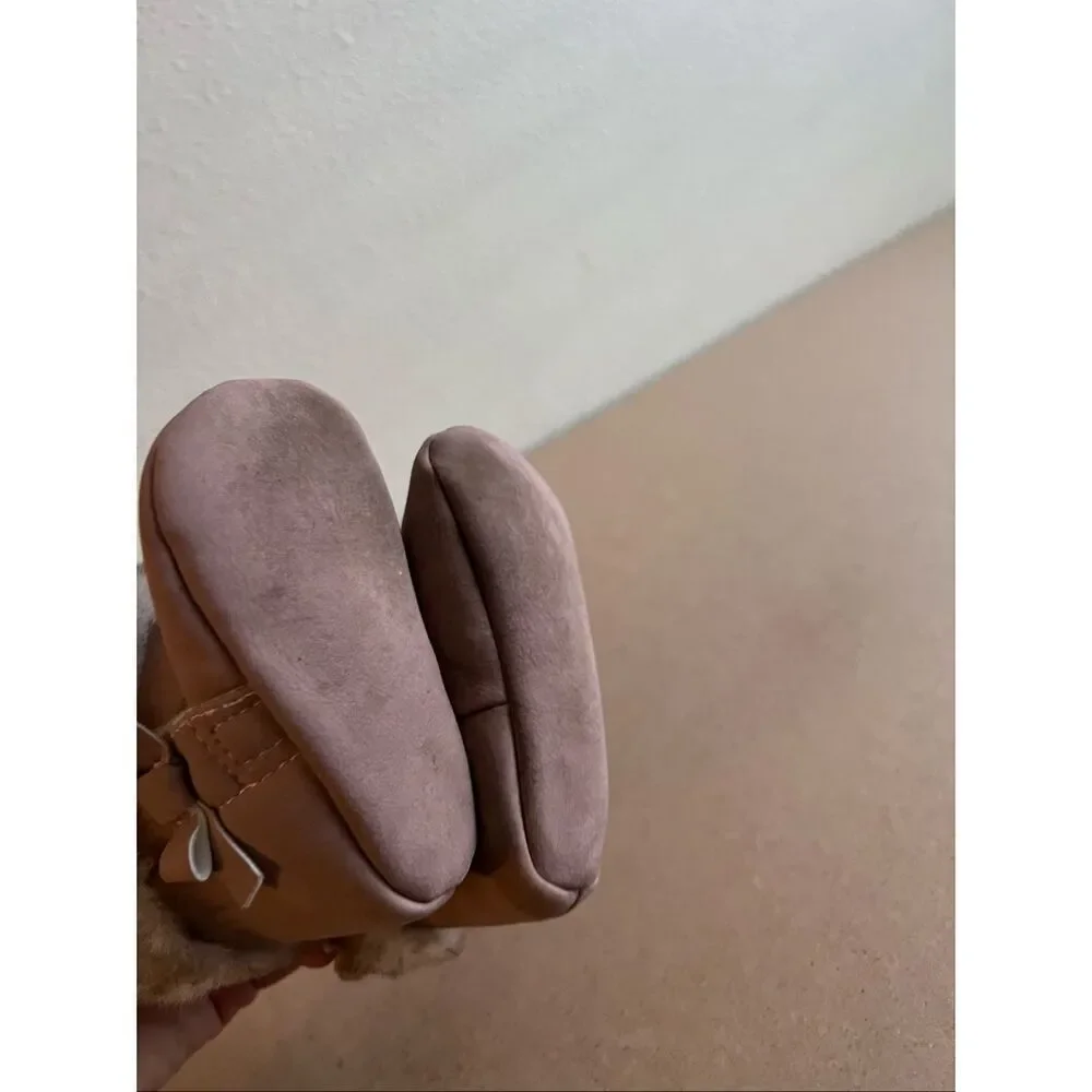 Carters Child Of Mine Carter's Pink Bow Baby Boots 0-3 Months